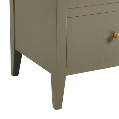 Poppy 2 Drawer Bedside Table - Muted Moss - DUSK