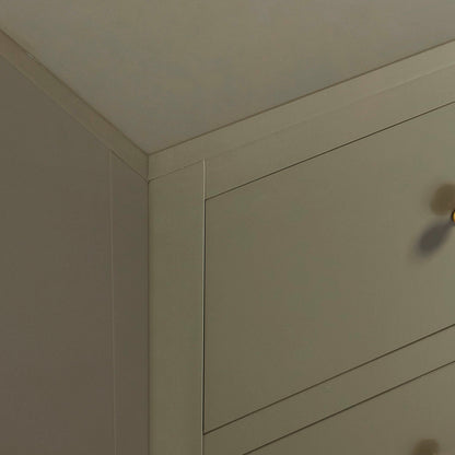 Poppy 2 Drawer Bedside Table - Muted Moss - DUSK