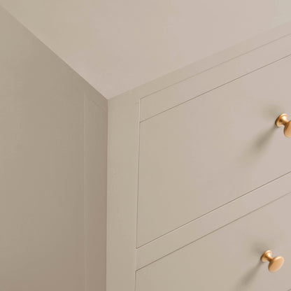 Poppy 2 Drawer Bedside Table - Taupe - DUSK