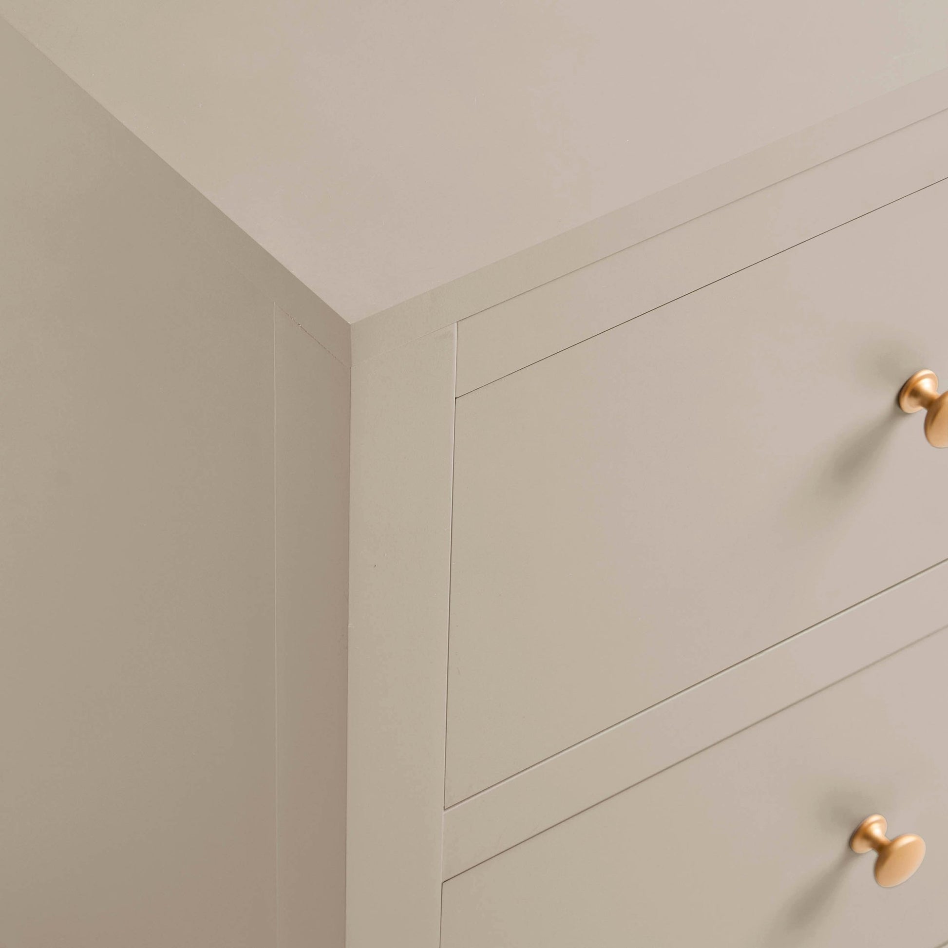 Poppy 2 Drawer Bedside Table - Taupe - DUSK