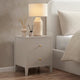 Poppy 2 Drawer Bedside Table - Taupe - DUSK
