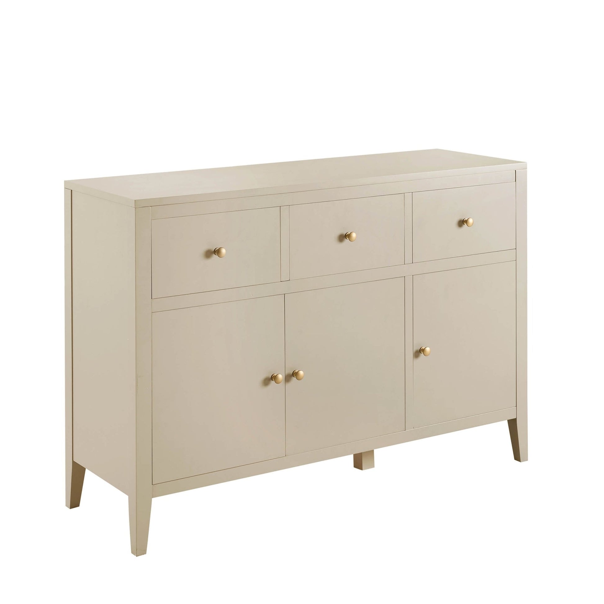 Poppy 3 Door Sideboard with Drawers - Cream - DUSK