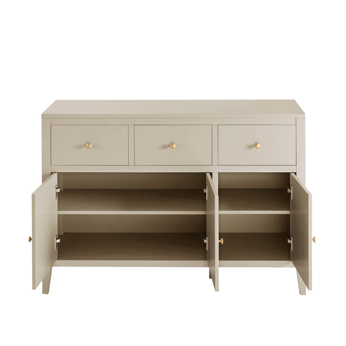 Poppy 3 Door Sideboard with Drawers - Cream - DUSK
