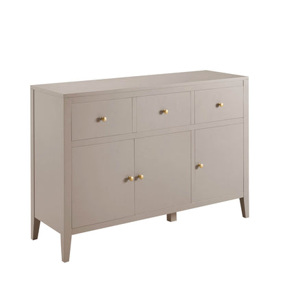 Poppy 3 Door Sideboard with Drawers - Taupe - DUSK