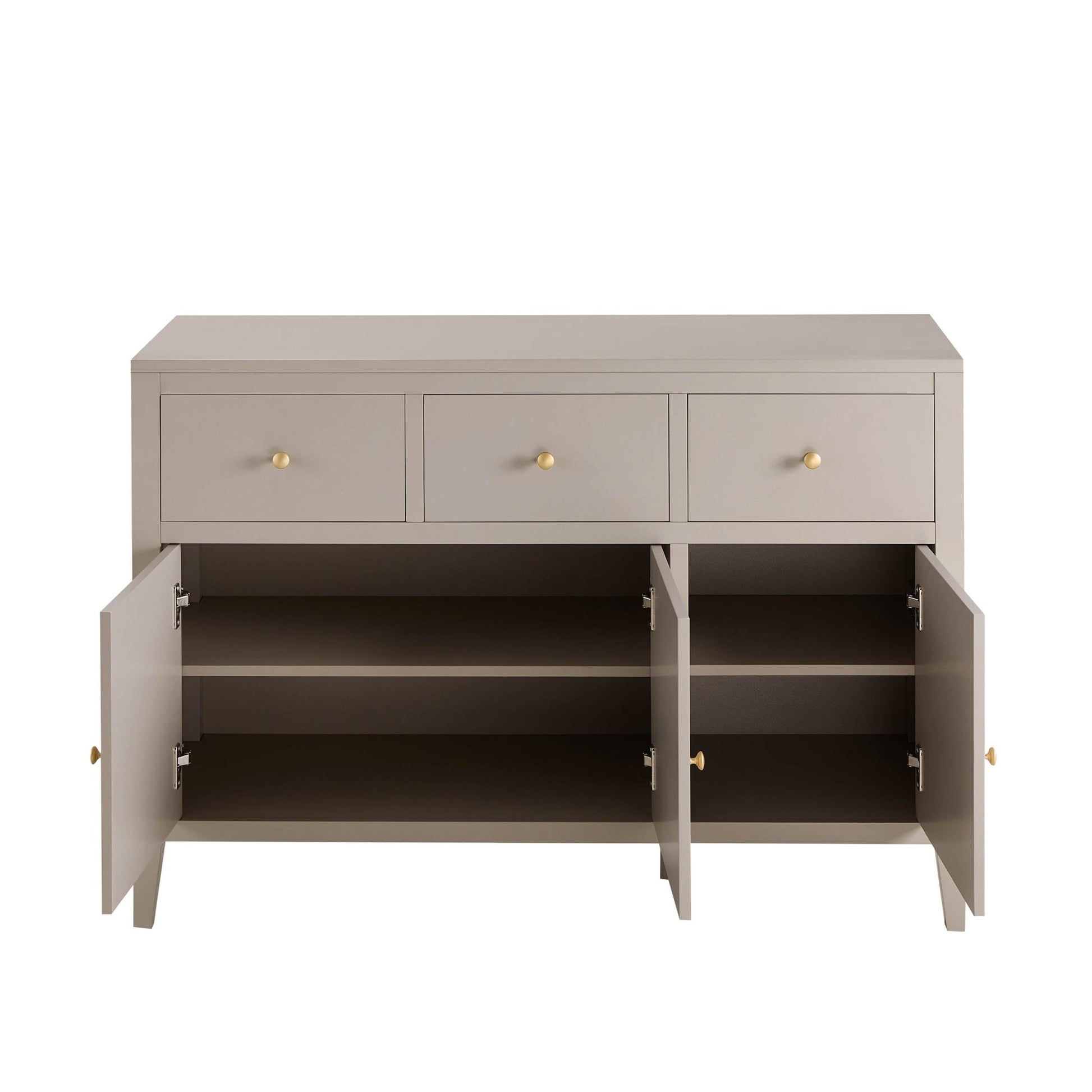 Poppy 3 Door Sideboard with Drawers - Taupe - DUSK