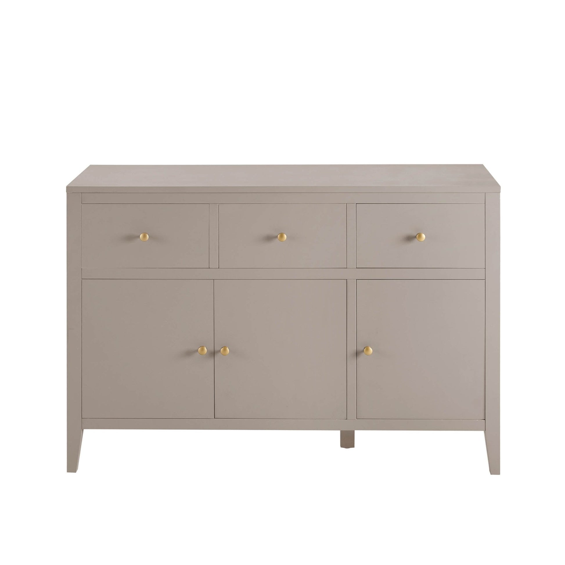 Poppy 3 Door Sideboard with Drawers - Taupe - DUSK