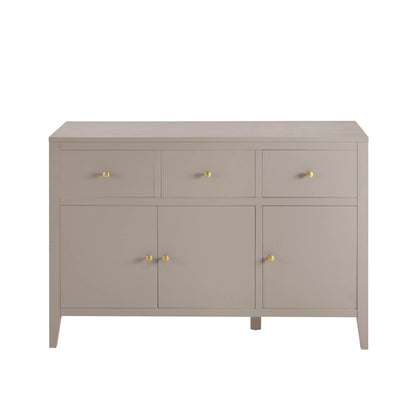 Poppy 3 Door Sideboard with Drawers - Taupe - DUSK