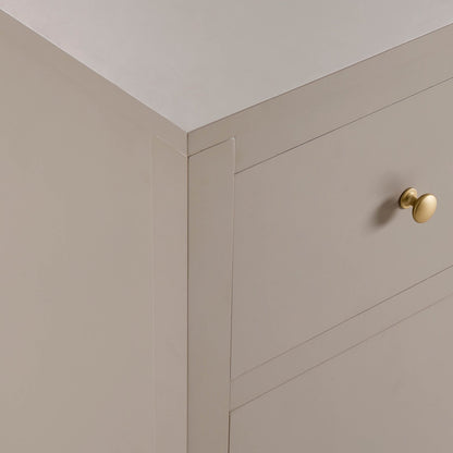 Poppy 3 Door Sideboard with Drawers - Taupe - DUSK