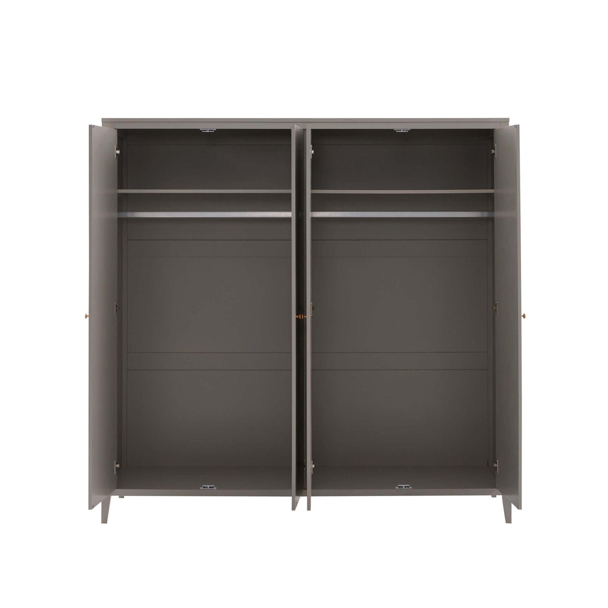 Poppy 4 Door Wardrobe - Taupe - DUSK