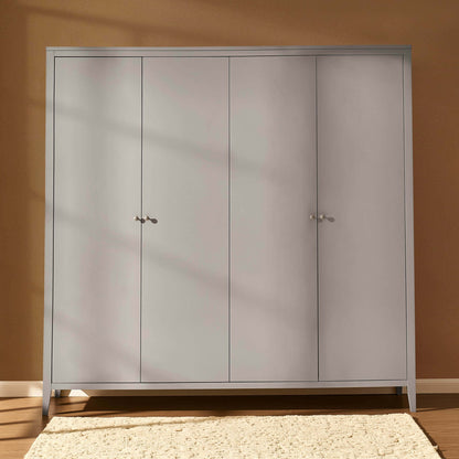 Poppy 4 Door Wardrobe - Taupe - DUSK