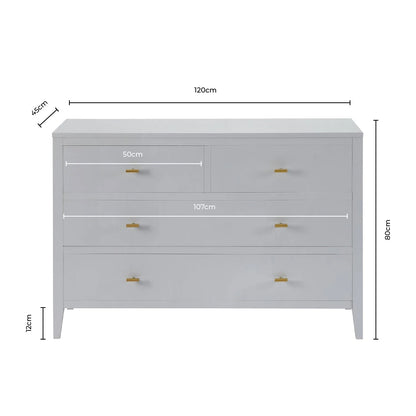 Poppy 4 Drawer Chest - Cream - DUSK