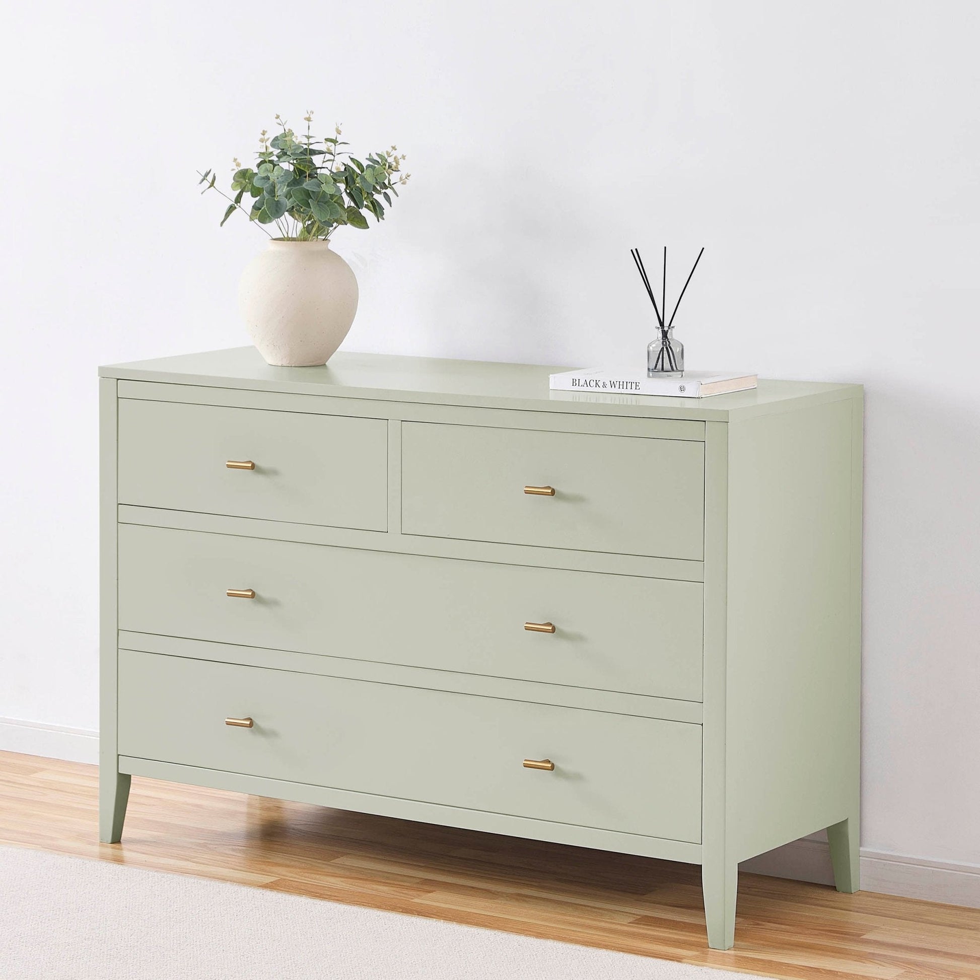 Poppy 4 Drawer Chest - Sage Green - DUSK