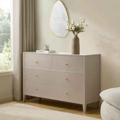 Poppy 4 Drawer Chest - Taupe - DUSK