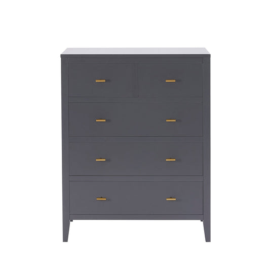 Poppy 5 Drawer Chest - Charcoal - DUSK