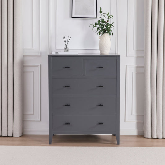 Poppy 5 Drawer Chest - Charcoal - DUSK