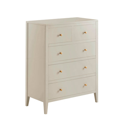 Poppy 5 Drawer Chest - Cream - DUSK