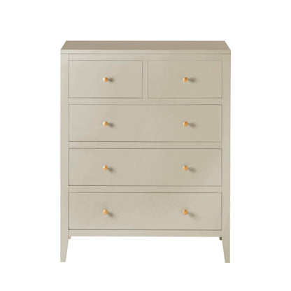 Poppy 5 Drawer Chest - Cream - DUSK