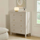Poppy 5 Drawer Chest - Cream - DUSK
