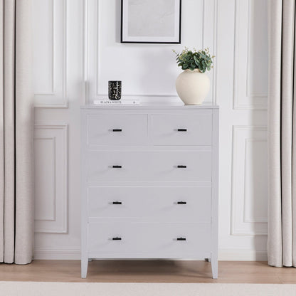 Poppy 5 Drawer Chest - Grey - DUSK