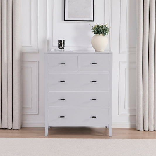 Poppy 5 Drawer Chest - Grey - DUSK