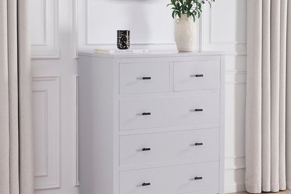 Poppy 5 Drawer Chest - Grey - DUSK