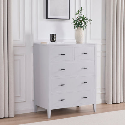 Poppy 5 Drawer Chest - Grey - DUSK