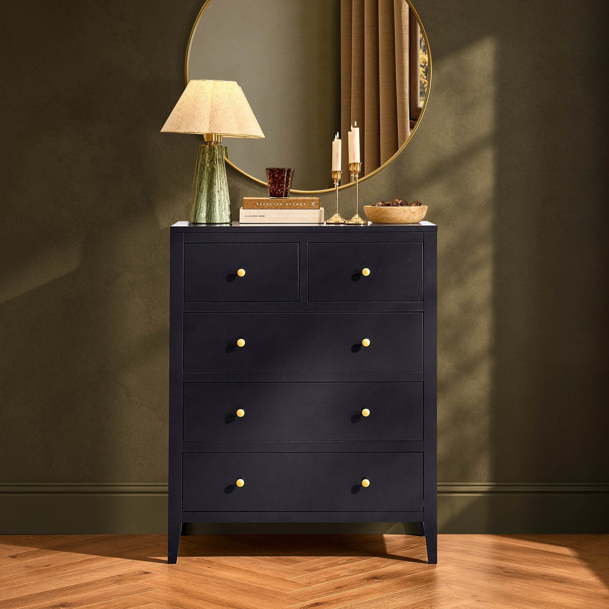 Poppy 5 Drawer Chest - Midnight - DUSK