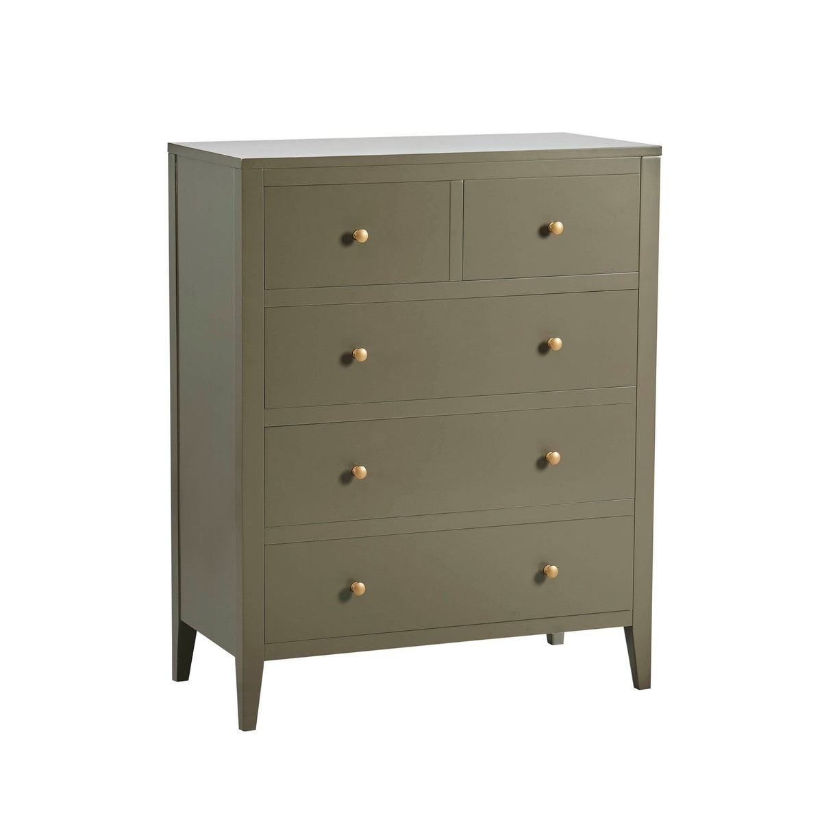 Poppy 5 Drawer Chest - Muted Moss Green - DUSK