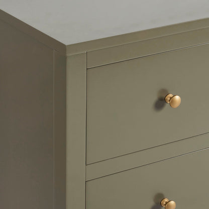 Poppy 5 Drawer Chest - Muted Moss Green - DUSK