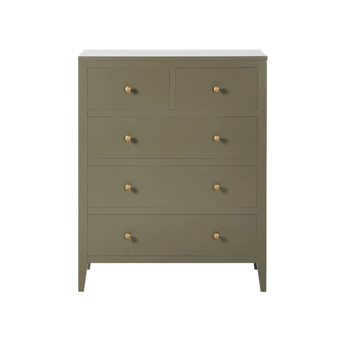 Poppy 5 Drawer Chest - Muted Moss Green - DUSK