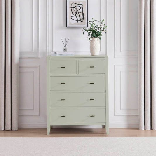 Poppy 5 Drawer Chest - Sage Green - DUSK