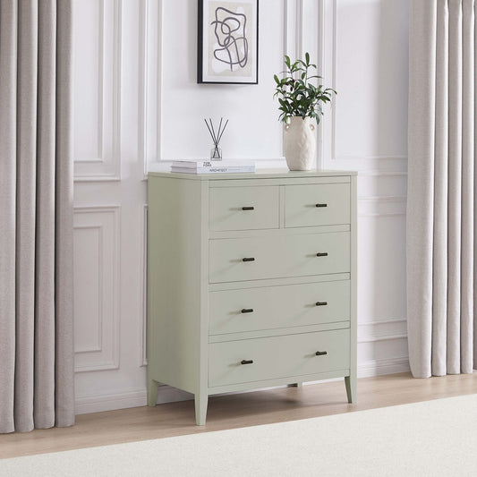 Poppy 5 Drawer Chest - Sage Green - DUSK