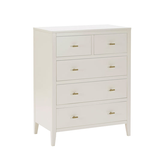 Poppy 5 Drawer Chest - Stone - DUSK