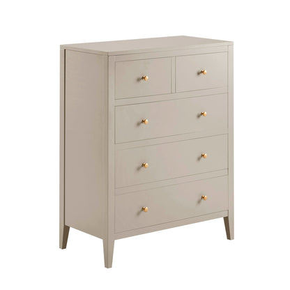 Poppy 5 Drawer Chest - Taupe - DUSK