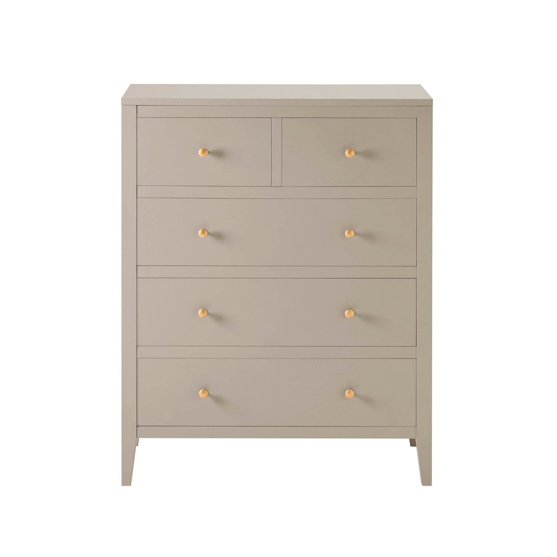 Poppy 5 Drawer Chest - Taupe - DUSK