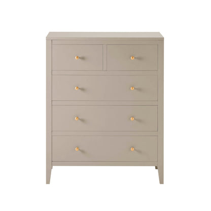Poppy 5 Drawer Chest - Taupe - DUSK