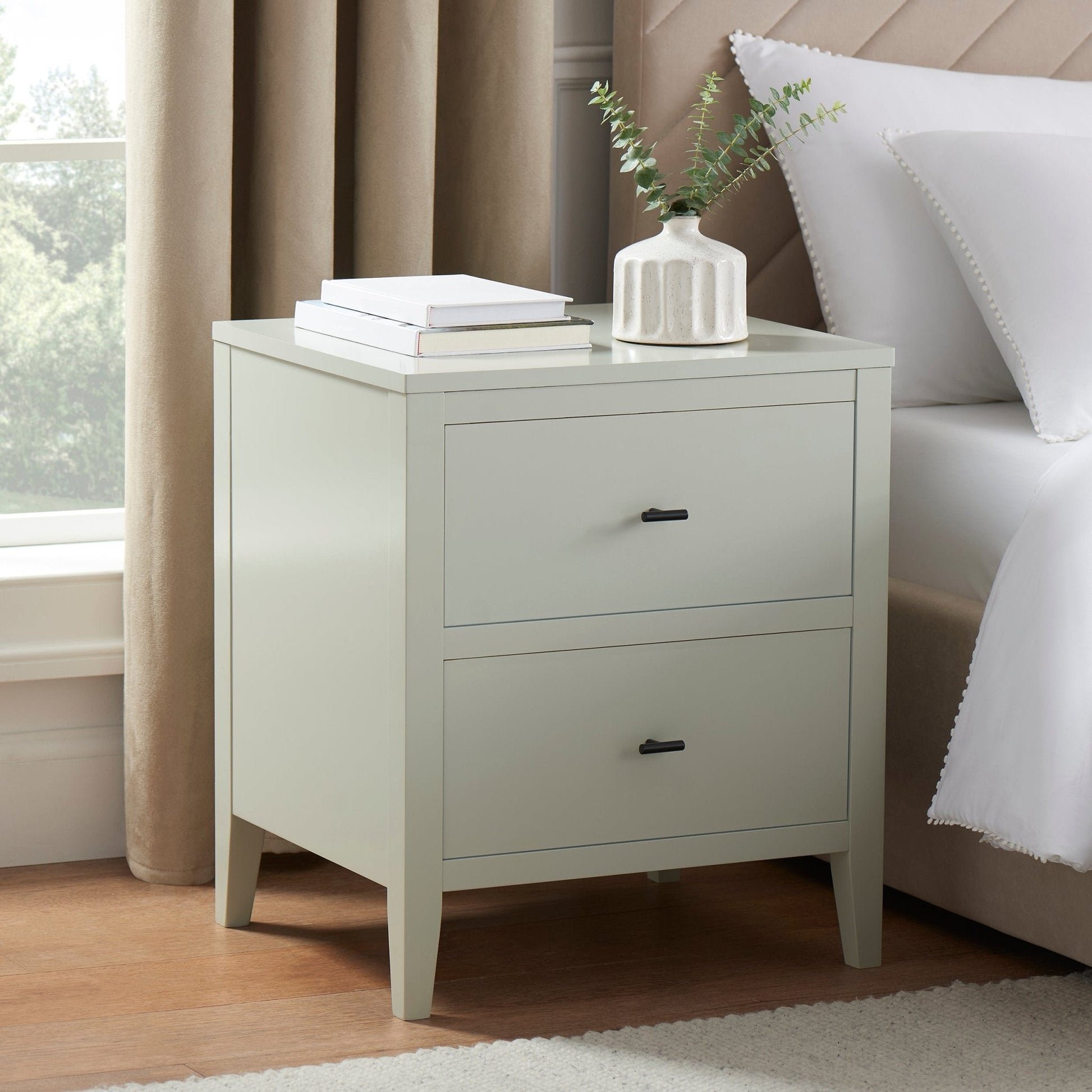 Poppy Bedside Table - Sage Green - DUSK