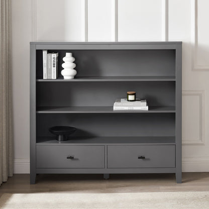 Poppy Bookshelf with Drawer - Charcoal - DUSK