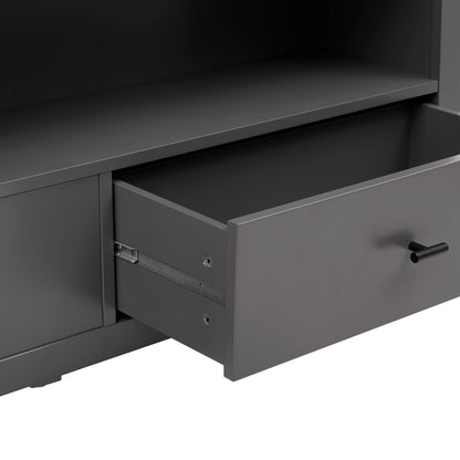 Poppy Bookshelf with Drawer - Charcoal - DUSK
