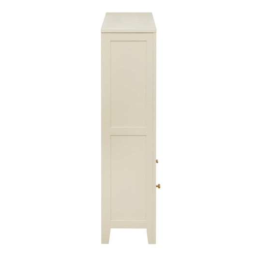 Poppy Bookshelf with Drawer - Cream - DUSK