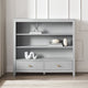 Poppy Bookshelf with Drawer - Grey - DUSK