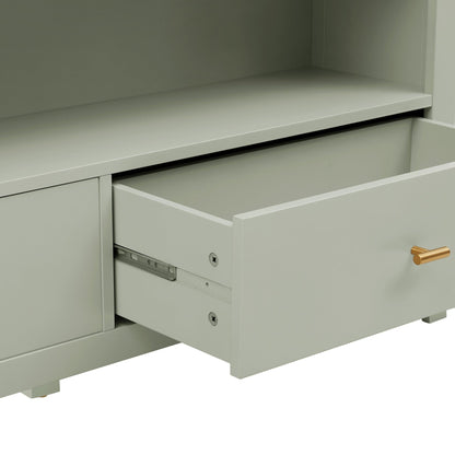 Poppy Bookshelf with Drawer - Sage Green - DUSK