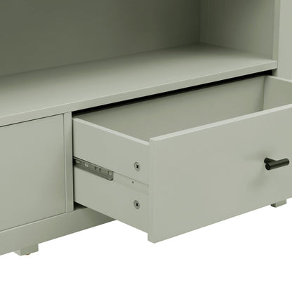 Poppy Bookshelf with Drawer - Sage Green - DUSK