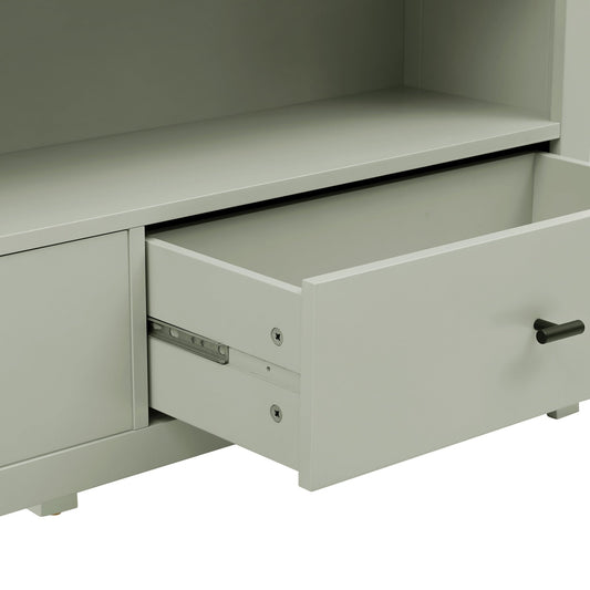 Poppy Bookshelf with Drawer - Sage Green - DUSK