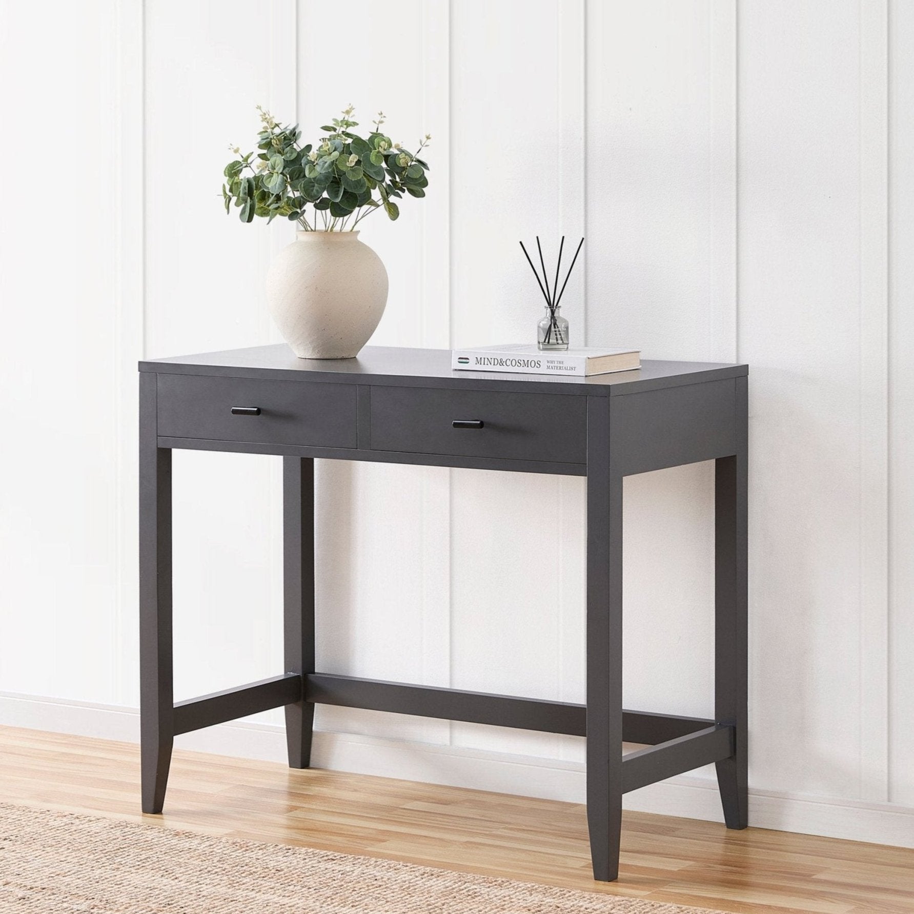 Poppy Console Dressing Table - Charcoal - DUSK