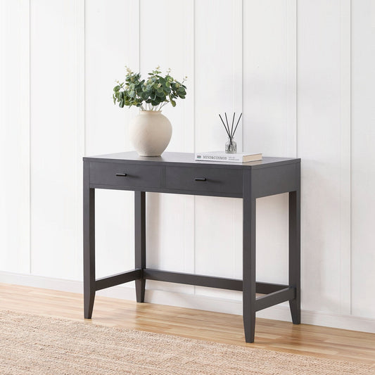 Poppy Console Dressing Table - Charcoal - DUSK