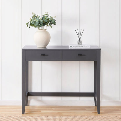 Poppy Console Dressing Table - Charcoal - DUSK