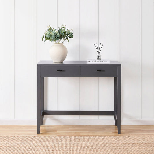 Poppy Console Dressing Table - Charcoal - DUSK