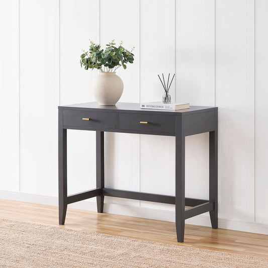 Poppy Console Dressing Table - Charcoal - DUSK