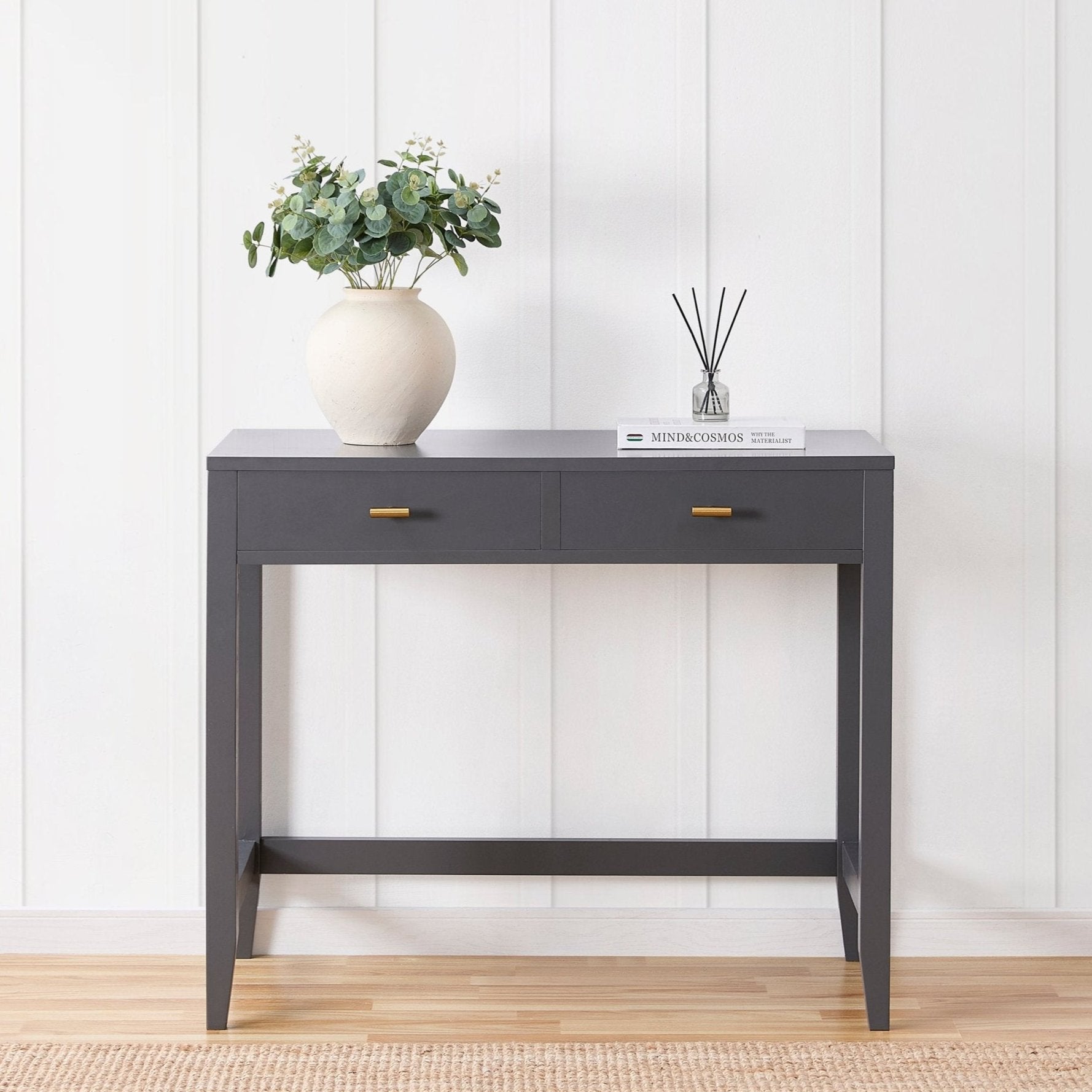 Poppy Console Dressing Table - Charcoal - DUSK